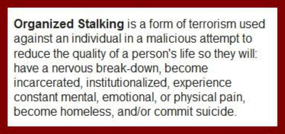 Government Sponsored Stalking